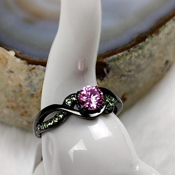 Stainless Steel Rose Vine Ring Hypoallergenic Jewelry - Picture 9 of 14